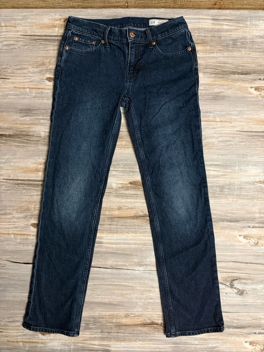 GAP Jeans Women’s Size 27 Dark Blue 90s Straight Low Rise 5 Pocket Stretch